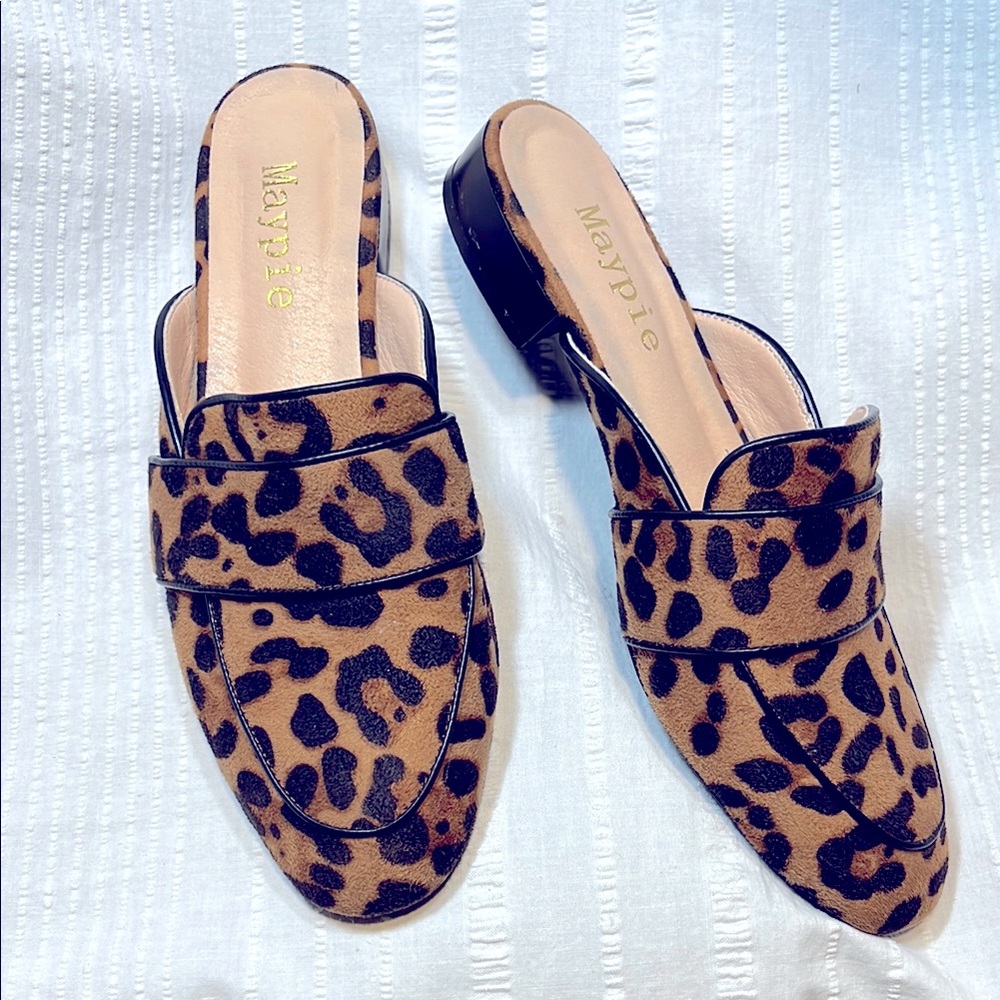 NWOT Leopard Cheetah Animal Print Slip-on Sandal Shoes Women’s 8 Magpie